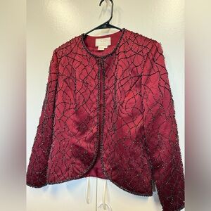 Gorgeous beaded jacket. Perfect for holidays, wedding or other special party.